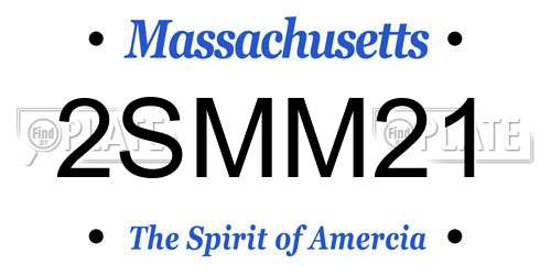 2SMM21 Massachusetts License Plate