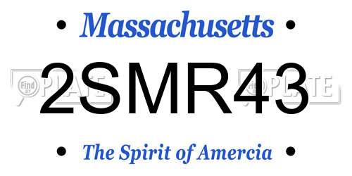 2SMR43 Massachusetts License Plate