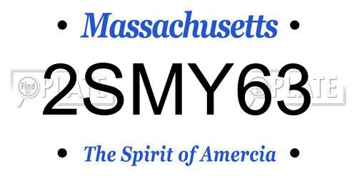 2SMY63 Massachusetts License Plate