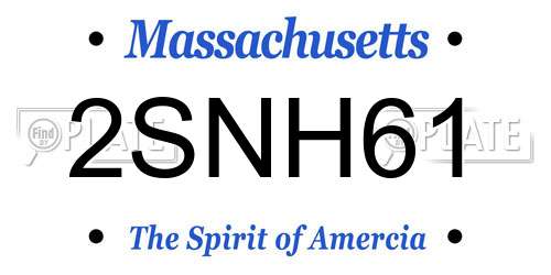 2SNH61 Massachusetts License Plate