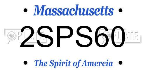 2SPS60 Massachusetts License Plate