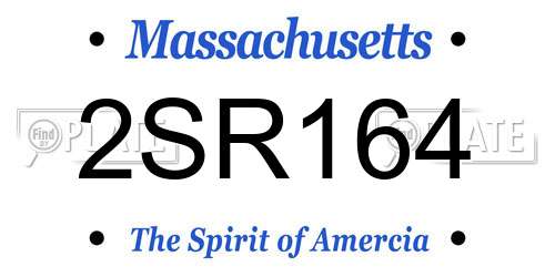 2SR164 Massachusetts License Plate