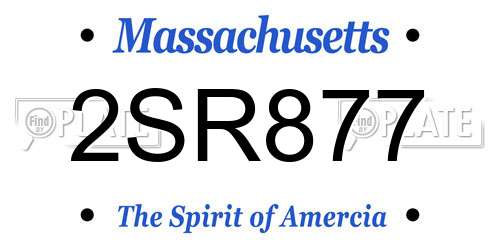 2SR877 Massachusetts License Plate