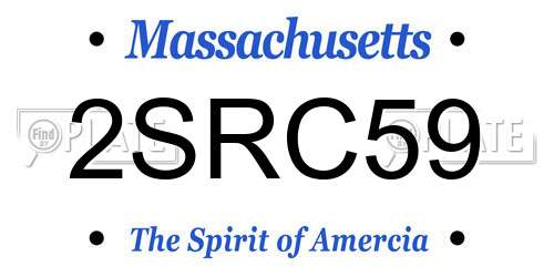 2SRC59 Massachusetts License Plate
