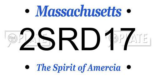 2SRD17 Massachusetts License Plate