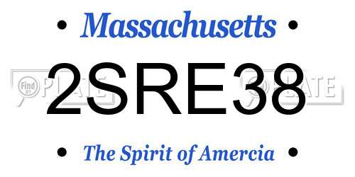 2SRE38 Massachusetts License Plate