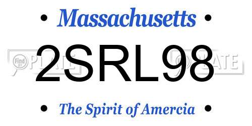 2SRL98 Massachusetts License Plate