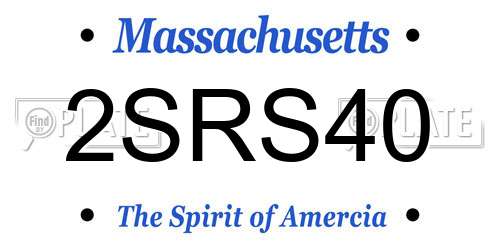 2SRS40 Massachusetts License Plate