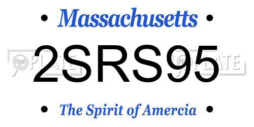 2SRS95 Massachusetts License Plate