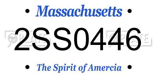 2SS0446 Massachusetts License Plate