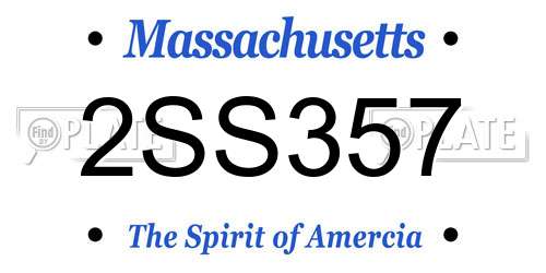 2SS357 Massachusetts License Plate