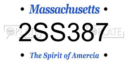 2SS387 Massachusetts License Plate