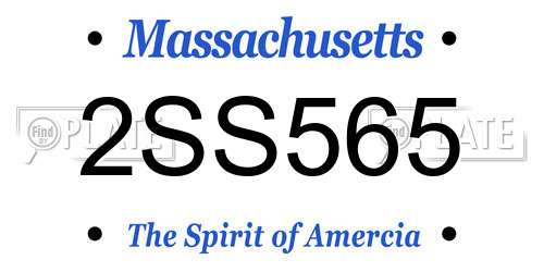 2SS565 Massachusetts License Plate