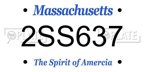 2SS637 Massachusetts License Plate