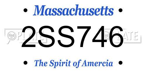 2SS746 Massachusetts License Plate