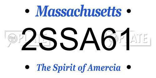 2SSA61 Massachusetts License Plate