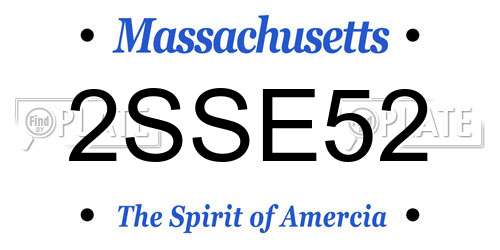 2SSE52 Massachusetts License Plate