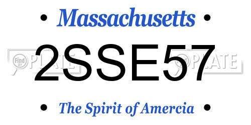 2SSE57 Massachusetts License Plate