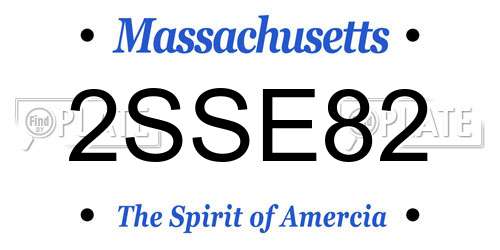 2SSE82 Massachusetts License Plate