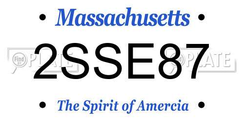 2SSE87 Massachusetts License Plate