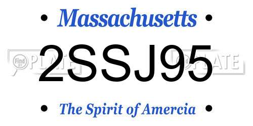 2SSJ95 Massachusetts License Plate