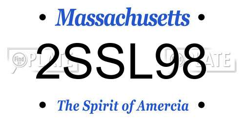 2SSL98 Massachusetts License Plate