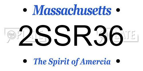 2SSR36 Massachusetts License Plate
