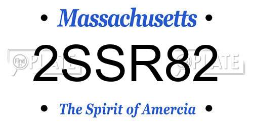 2SSR82 Massachusetts License Plate