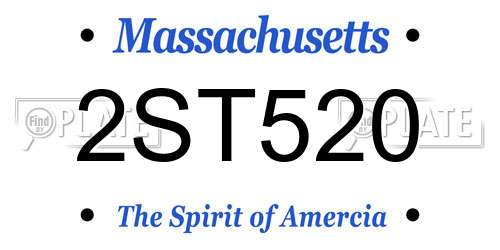 2ST520 Massachusetts License Plate