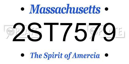 2ST7579 Massachusetts License Plate
