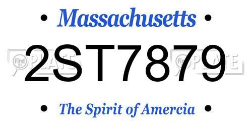 2ST7879 Massachusetts License Plate