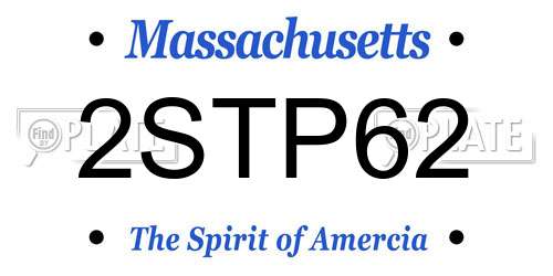 2STP62 Massachusetts License Plate