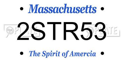 2STR53 Massachusetts License Plate
