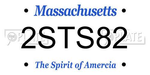 2STS82 Massachusetts License Plate