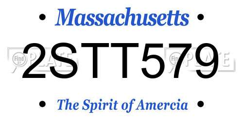 2STT579 Massachusetts License Plate