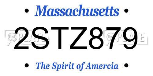 2STZ879 Massachusetts License Plate