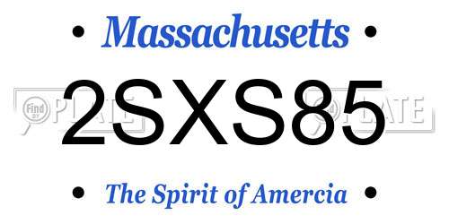 2SXS85 Massachusetts License Plate