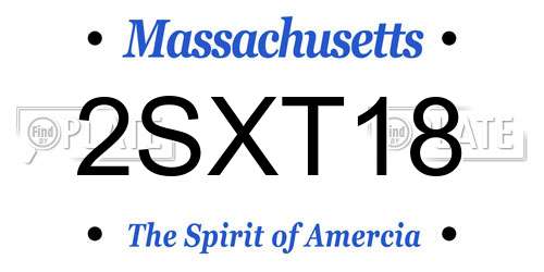 2SXT18 Massachusetts License Plate