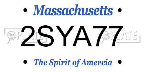 2SYA77 Massachusetts License Plate