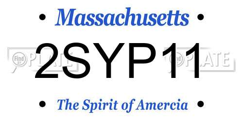 2SYP11 Massachusetts License Plate