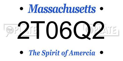 2T06Q2 Massachusetts License Plate