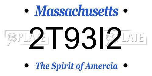 2T93I2 Massachusetts License Plate