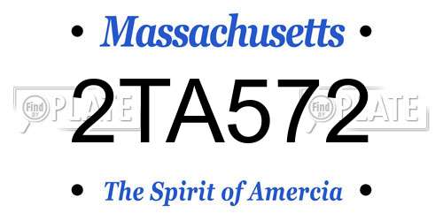 2TA572 Massachusetts License Plate