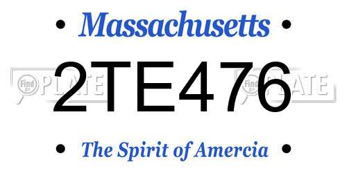 2TE476 Massachusetts License Plate