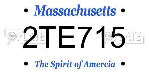2TE715 Massachusetts License Plate
