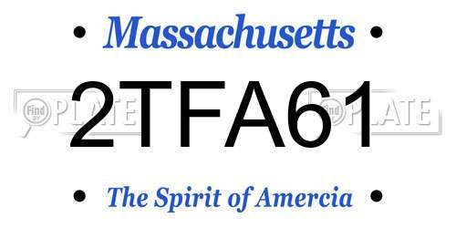 2TFA61 Massachusetts License Plate