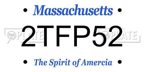 2TFP52 Massachusetts License Plate