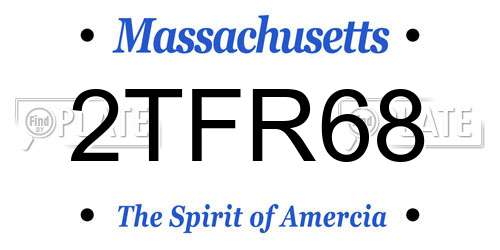 2TFR68 Massachusetts License Plate
