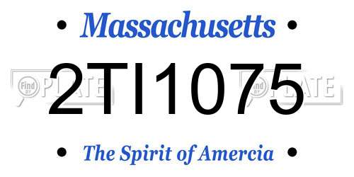 2TI1075 Massachusetts License Plate