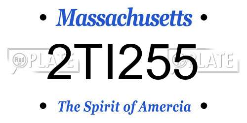2TI255 Massachusetts License Plate